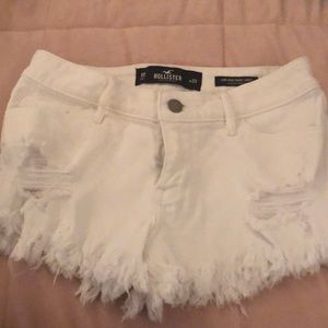 White jean shorts